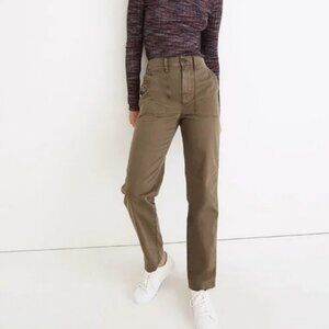 Madewell Olive Straight-Leg Utility Pants
